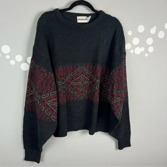Vintage McGregor Knit Geometric Sweater Size XL - Picture 2 of 6